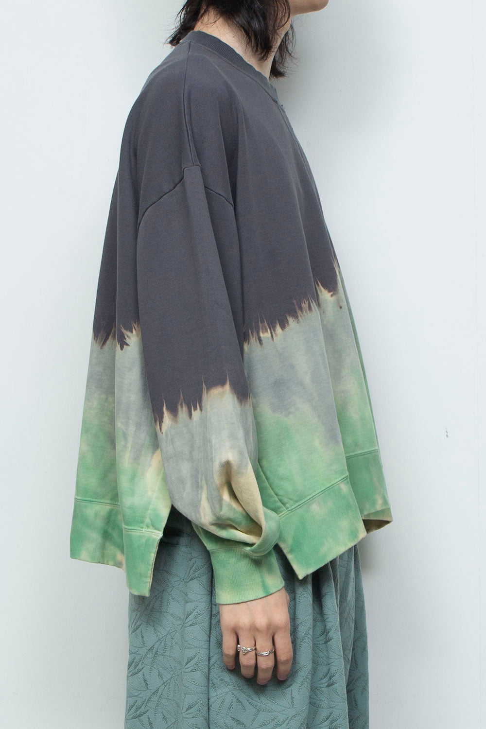 LB26SS-PO10-GDJ | ハンドダイドロングスリーブプルオーバー | SLATE GRAY DYED