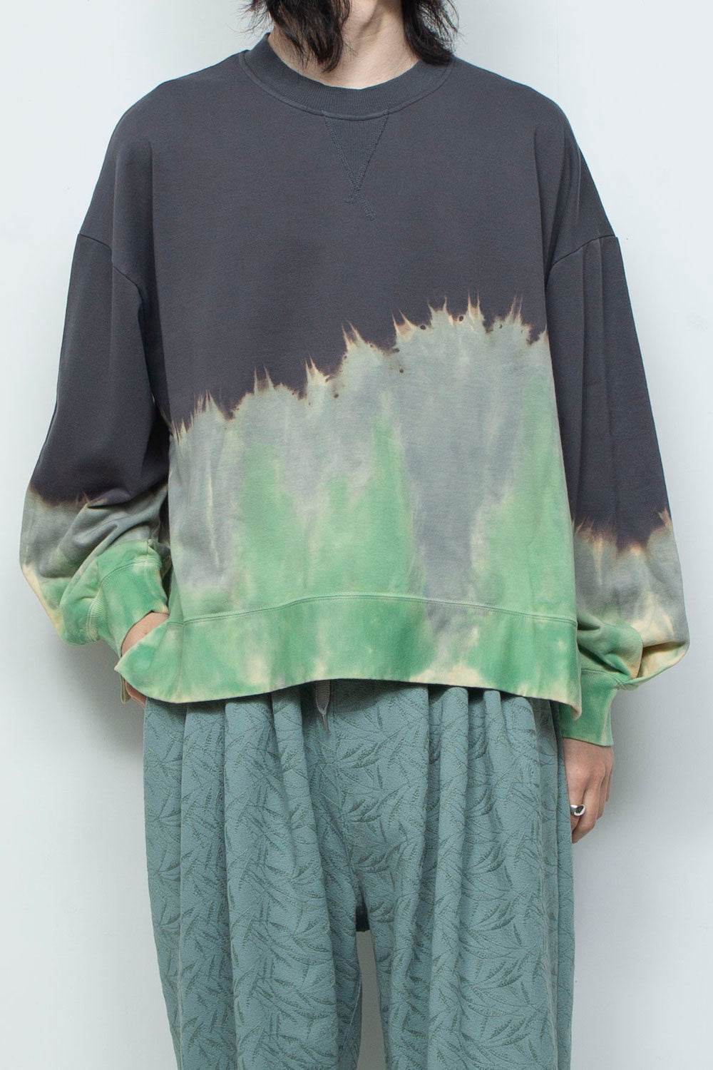 LB26SS-PO10-GDJ | ハンドダイドロングスリーブプルオーバー | SLATE GRAY DYED