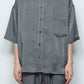 <LAST 1点> LB26SS-SH08-PDC | ピグメントウォッシュドショートスリーブコンパクトシャツ | SLATE GRAY