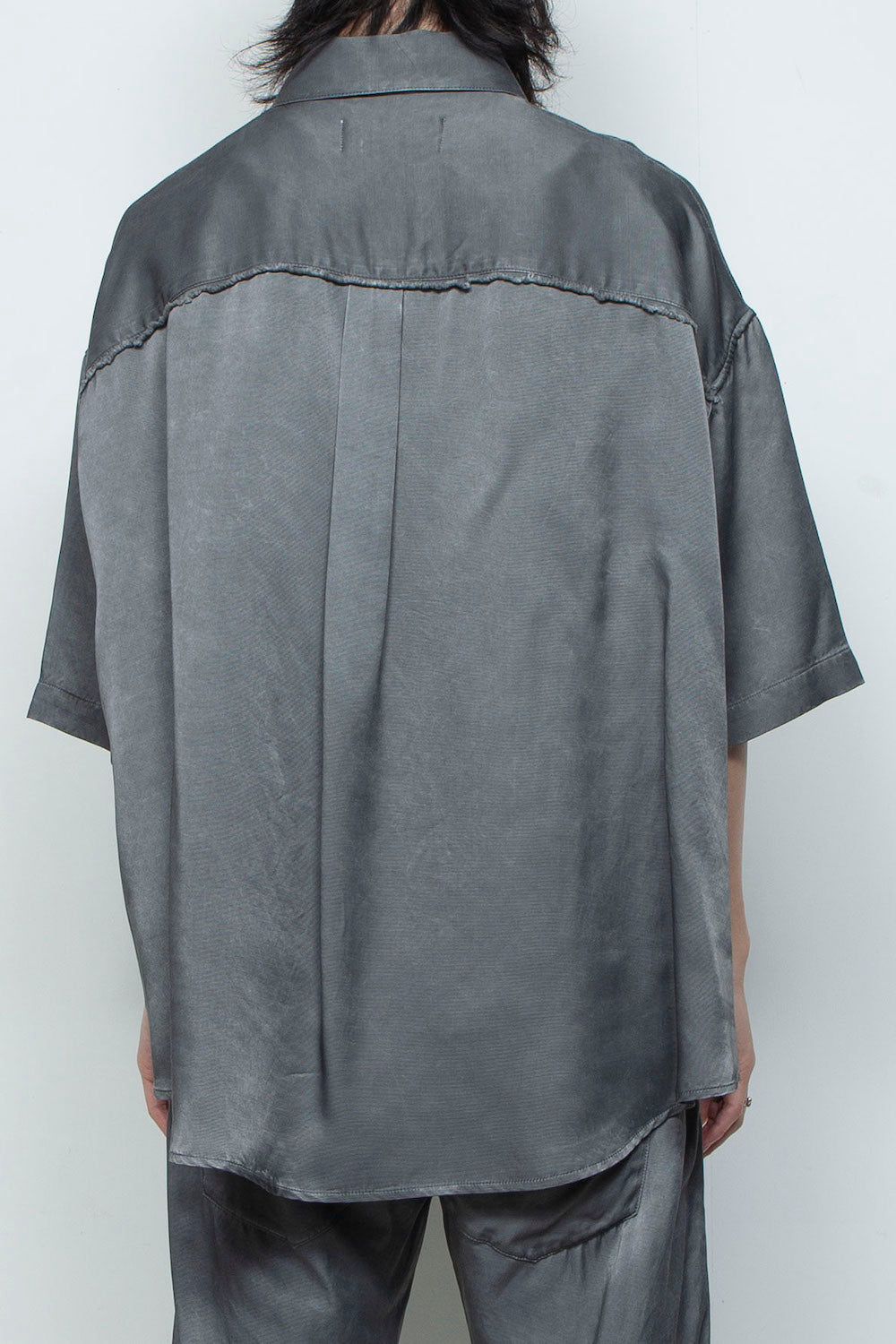 <LAST 1点> LB26SS-SH08-PDC | ピグメントウォッシュドショートスリーブコンパクトシャツ | SLATE GRAY