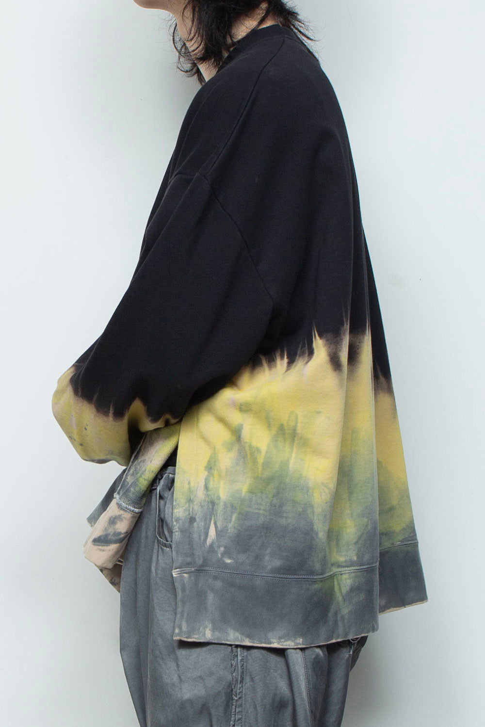 LB26SS-PO10-GDJ | ハンドダイドロングスリーブプルオーバー | BLACK DYED