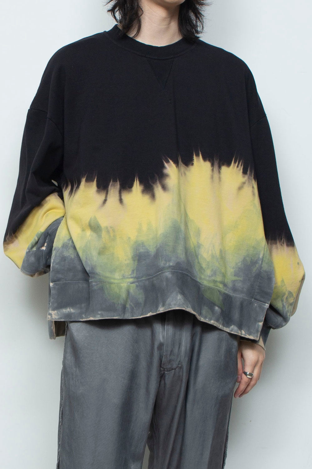 LB26SS-PO10-GDJ | ハンドダイドロングスリーブプルオーバー | BLACK DYED