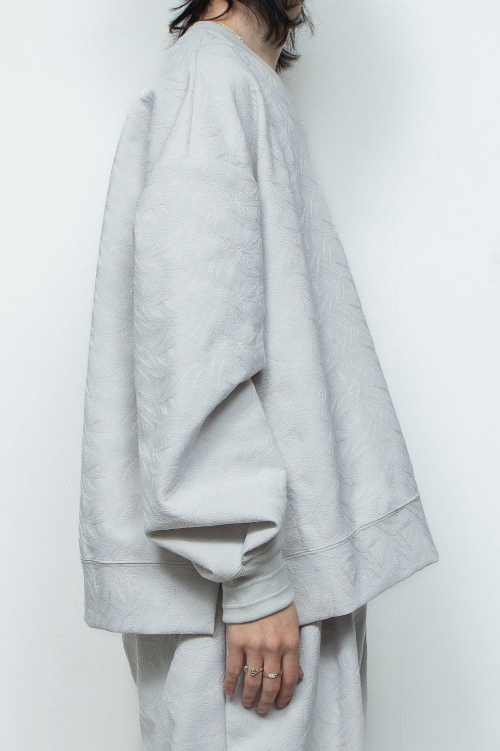 <LAST 1点> LB26SS-PO08-ETJ | フルエンブロイダリージャージープルオーバー | ICE GRAY