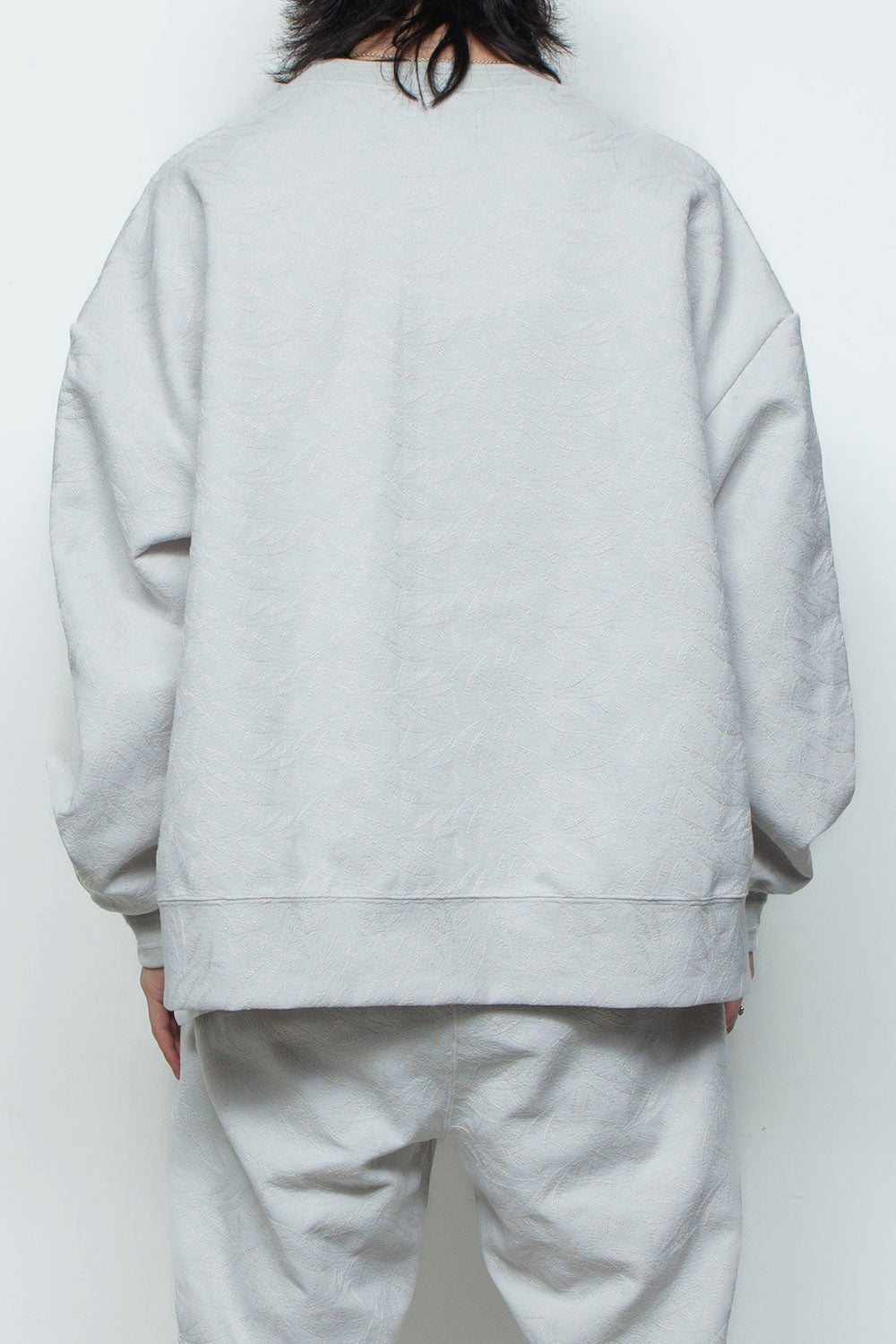 <LAST 1点> LB26SS-PO08-ETJ | フルエンブロイダリージャージープルオーバー | ICE GRAY