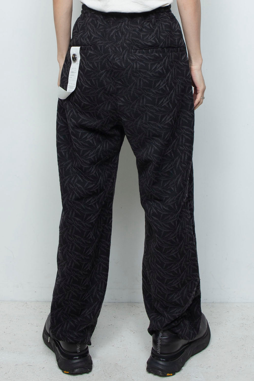 <LAST 1点> LB26SS-PT08-ETJ | フルエンブロイダリージャージーイージーパンツ | BLACK