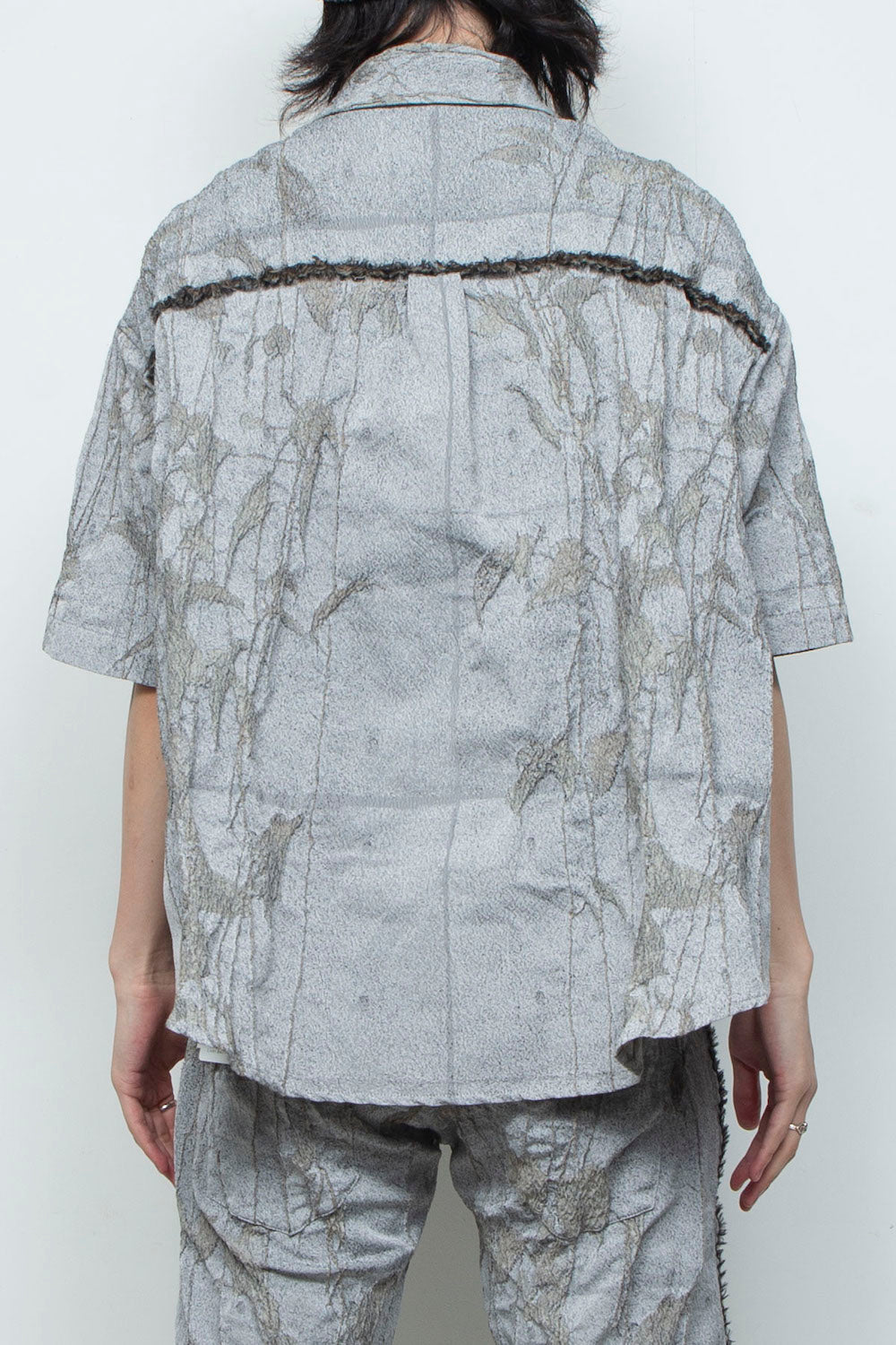 <LAST 1点> LB26SS-SH08-JQD | オリジナル蔦ジャガードショートスリーブコンパクトシャツ | IVY×CONCRETE