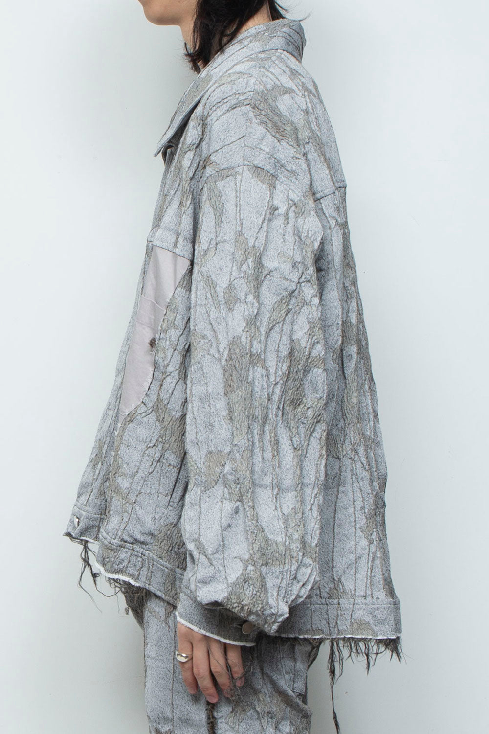 <LAST 1点> LB26SS-JK02-JQD | オリジナル蔦ジャガード再構築カーペンターデニムジャケット | IVY×CONCRETE