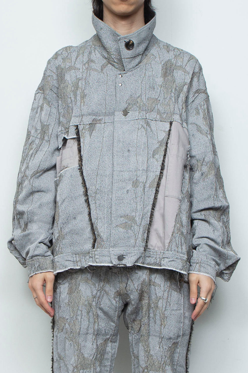 <LAST 1点> LB26SS-JK02-JQD | オリジナル蔦ジャガード再構築カーペンターデニムジャケット | IVY×CONCRETE