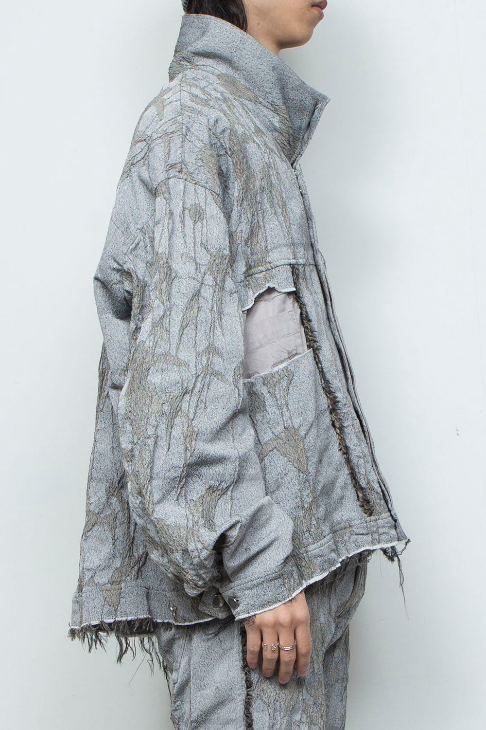 <LAST 1点> LB26SS-JK02-JQD | オリジナル蔦ジャガード再構築カーペンターデニムジャケット | IVY×CONCRETE