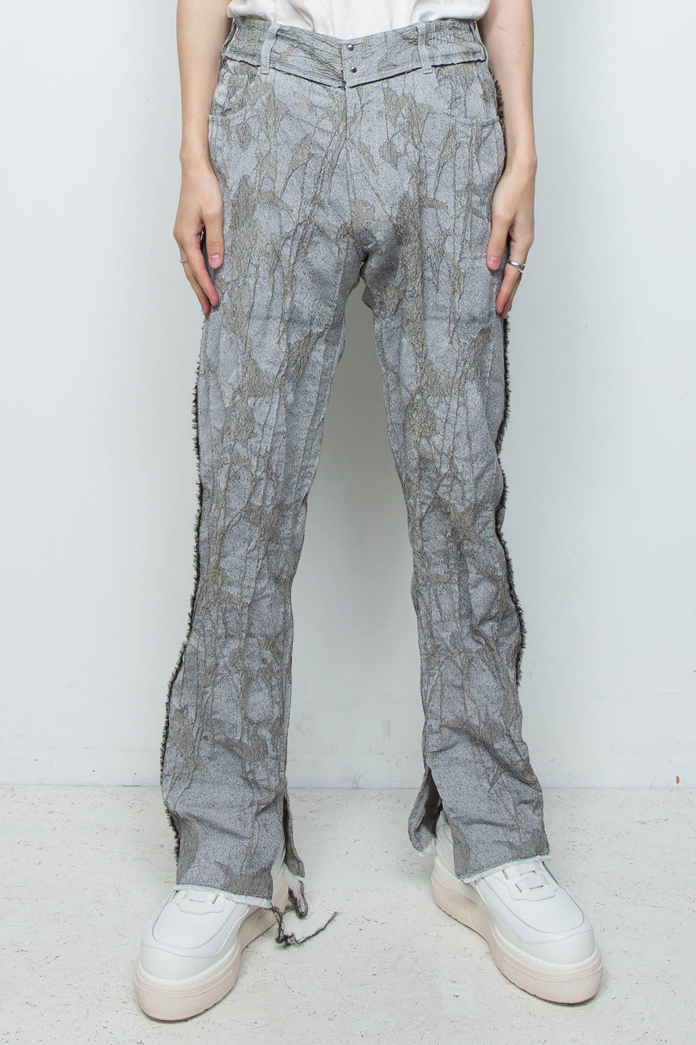 <LAST 1点> LB26SS-PT02-JQD | オリジナル蔦ジャガードローライズ5Pセミフレアパンツ | IVY×CONCRETE