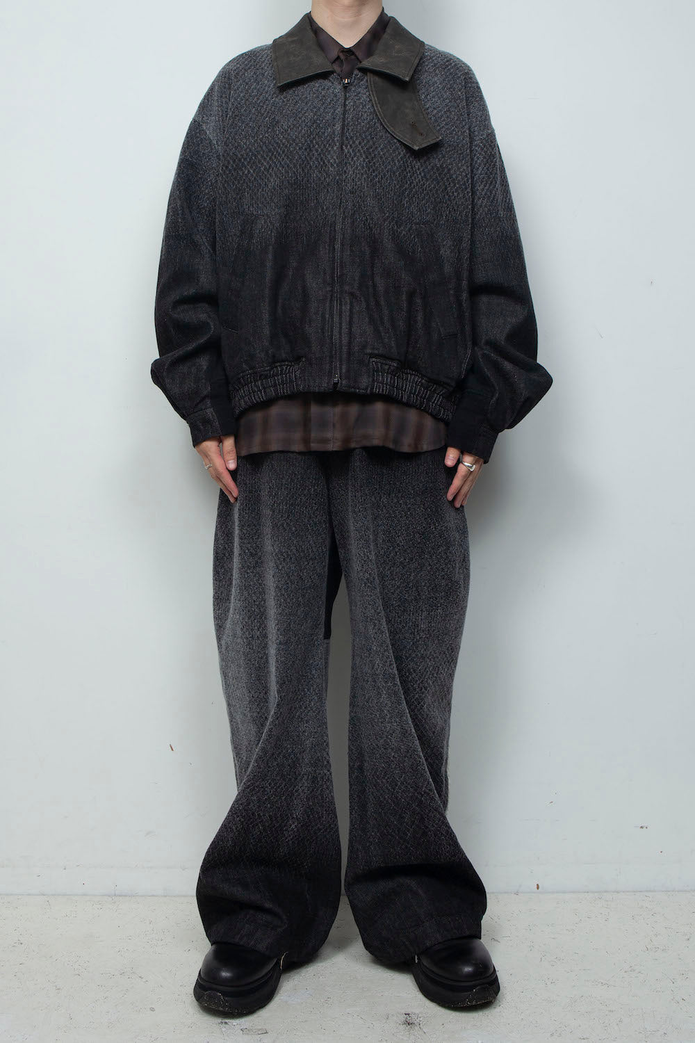 <last item> LB26SS-JK02-HPD | Foil Print Reconstructed Carpenter Denim Jacket | BLACK×FOIL</last>