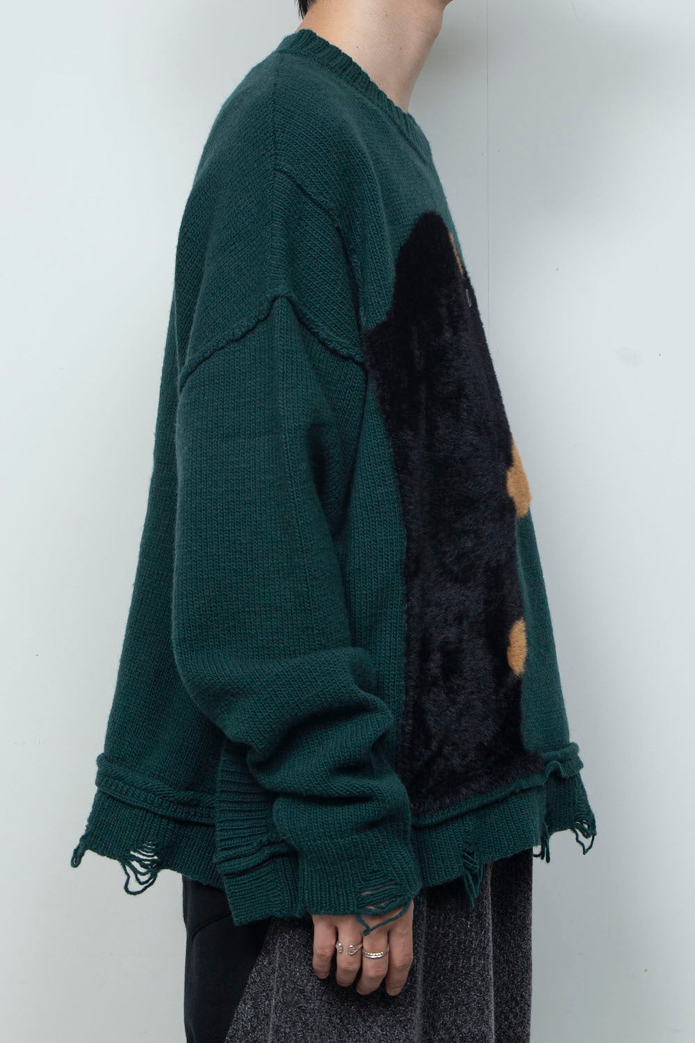 <LAST 1点> LB26AW-KN11 | ドッグモチーフインターシャセーター | JADE