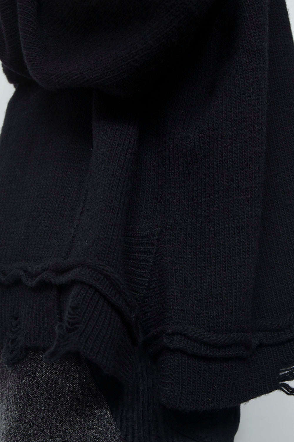 LB26AW-KN11 | ドッグモチーフインターシャセーター | BLACK