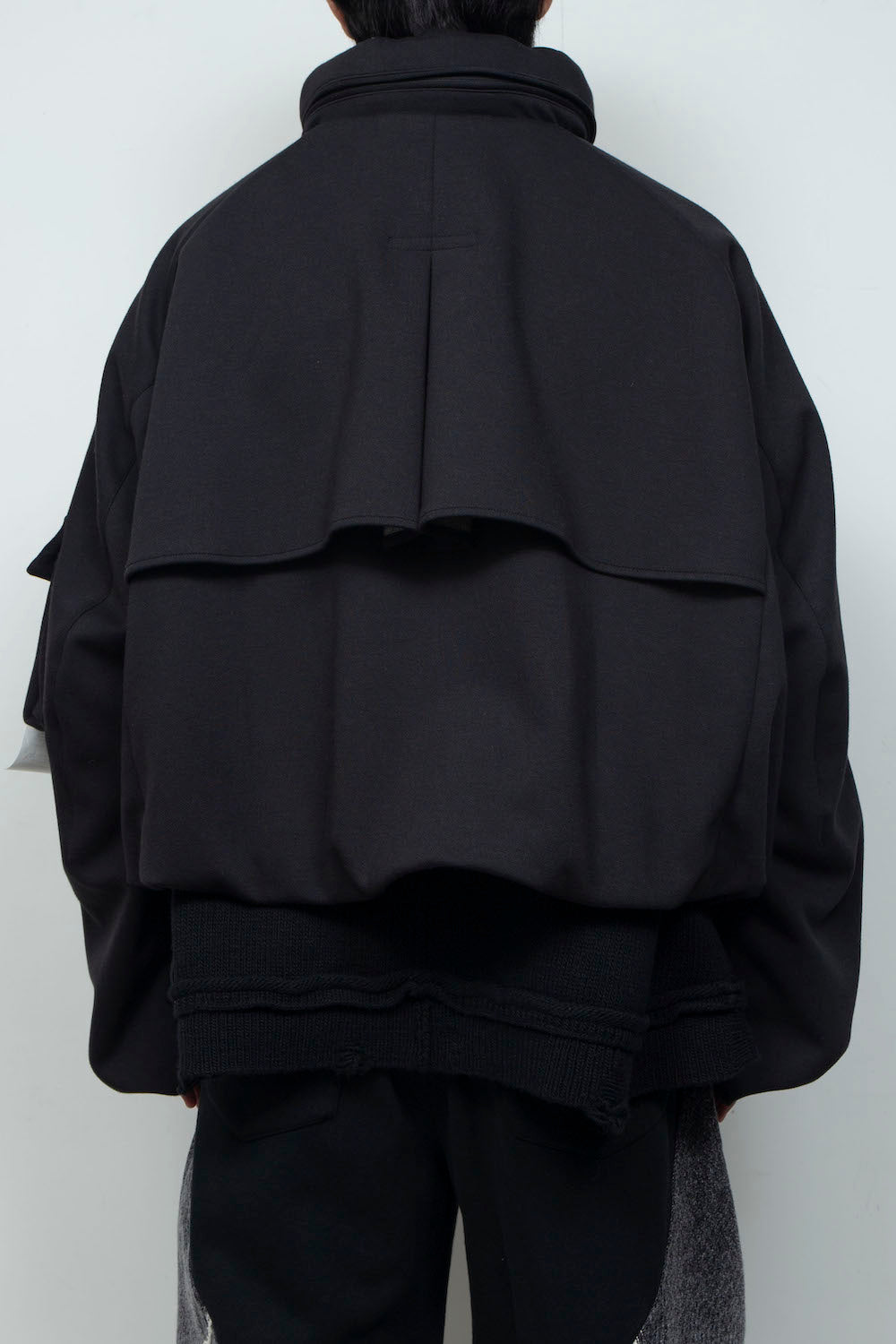 LB26AW-BL03-DFB | DOWN FABRICショートフードブルゾン | BLACK