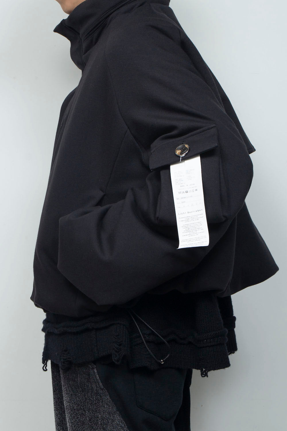 LB26AW-BL03-DFB | DOWN FABRICショートフードブルゾン | BLACK