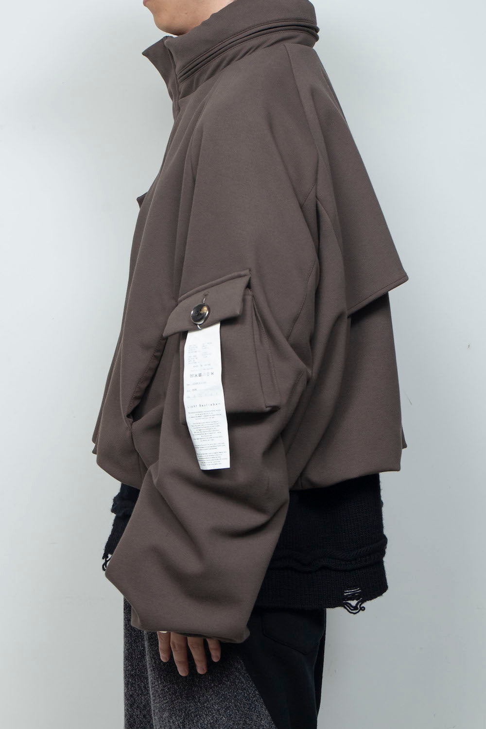 LB26AW-BL03-DFB | DOWN FABRICショートフードブルゾン | BROWN
