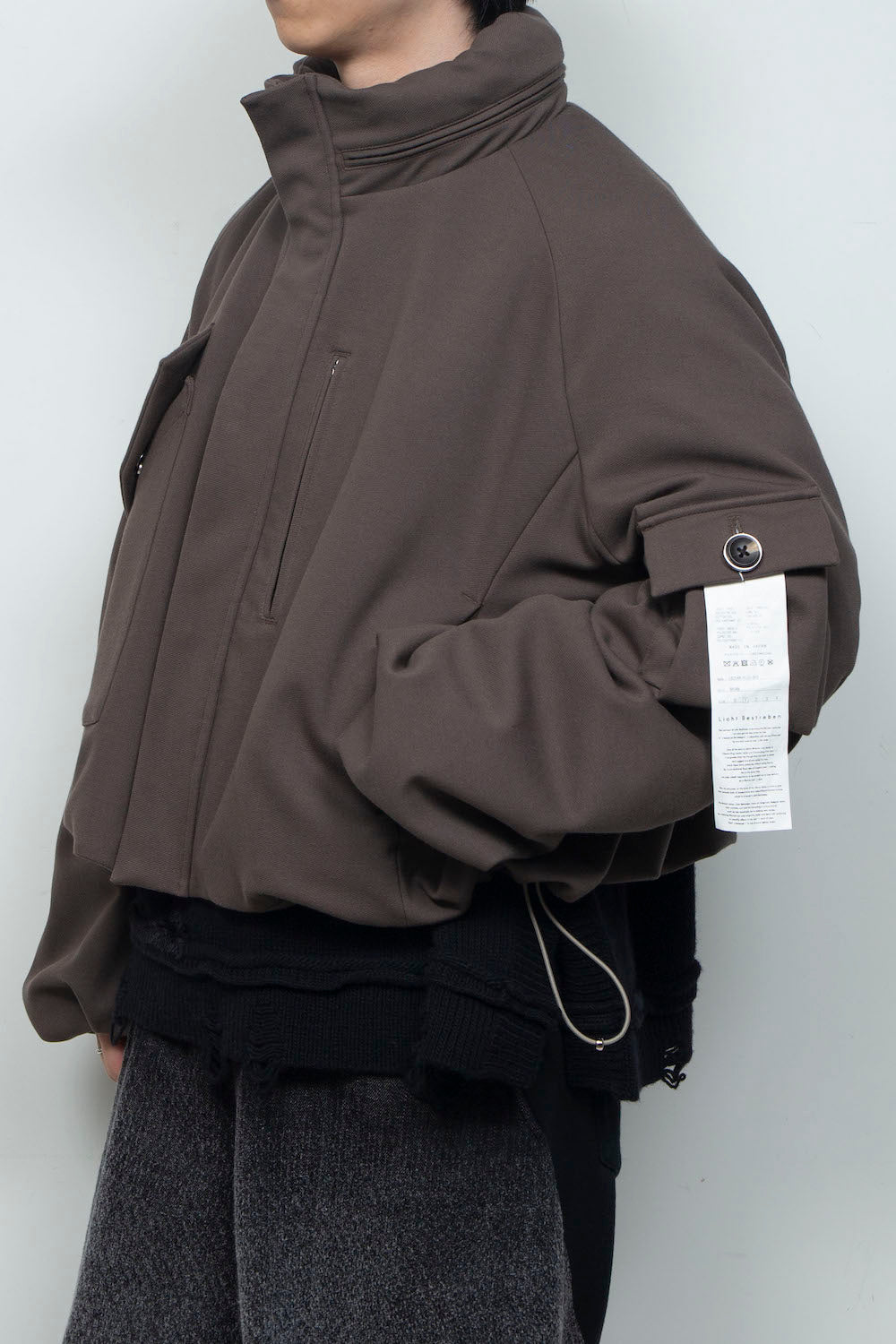 LB26AW-BL03-DFB | DOWN FABRICショートフードブルゾン | BROWN