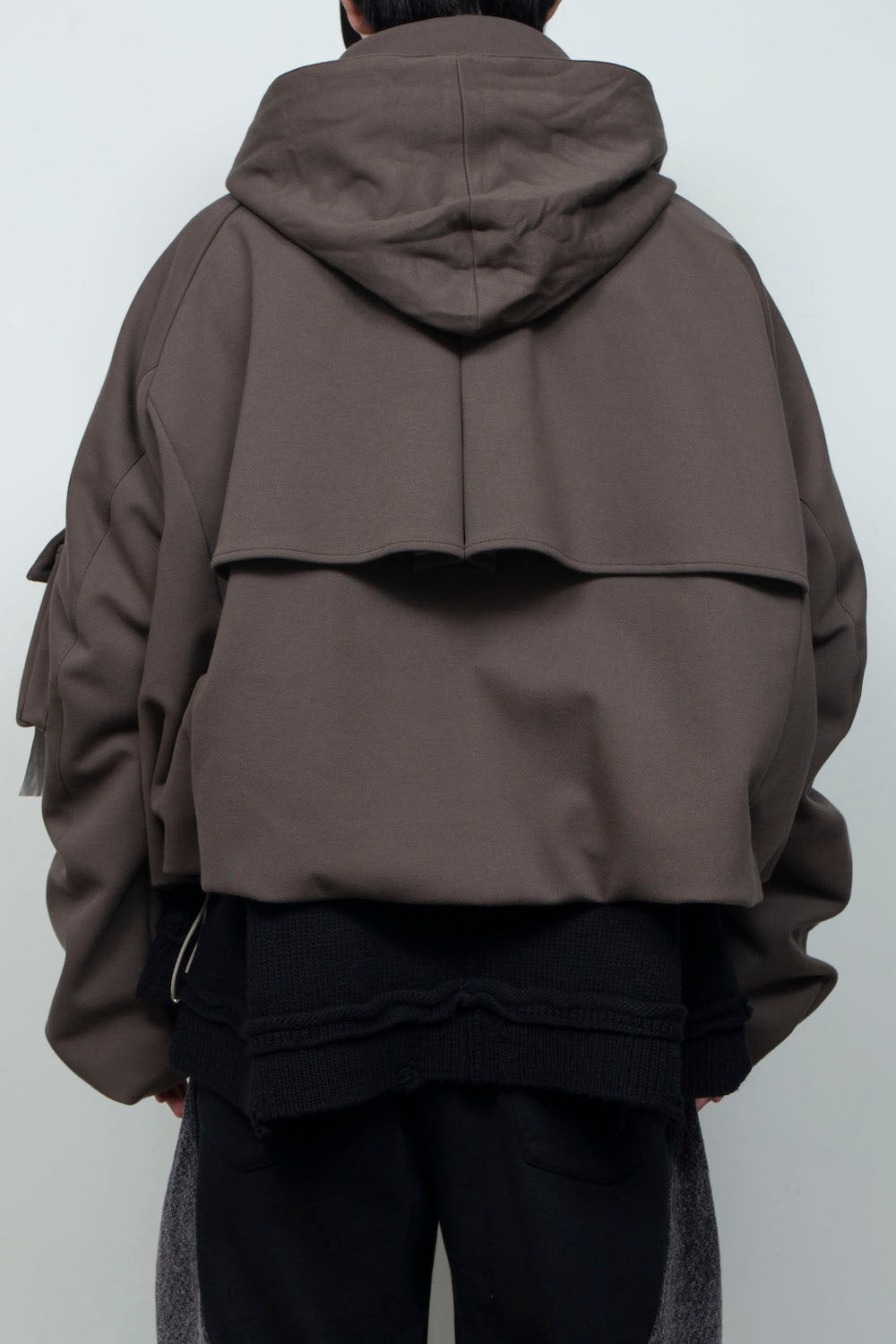LB26AW-BL03-DFB | DOWN FABRICショートフードブルゾン | BROWN
