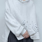 LB24SS-PK01-SFR-HP | Hand-painted sweatshirt hoodie | WHITE MARL 