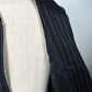 LB23AW-BL01-GST | 条纹羊毛哔叽纪念夹克 | 黑色条纹