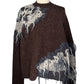 LB23AW-KN01-TRA-DA | Thread knitting intarsia sweater | BROWN 