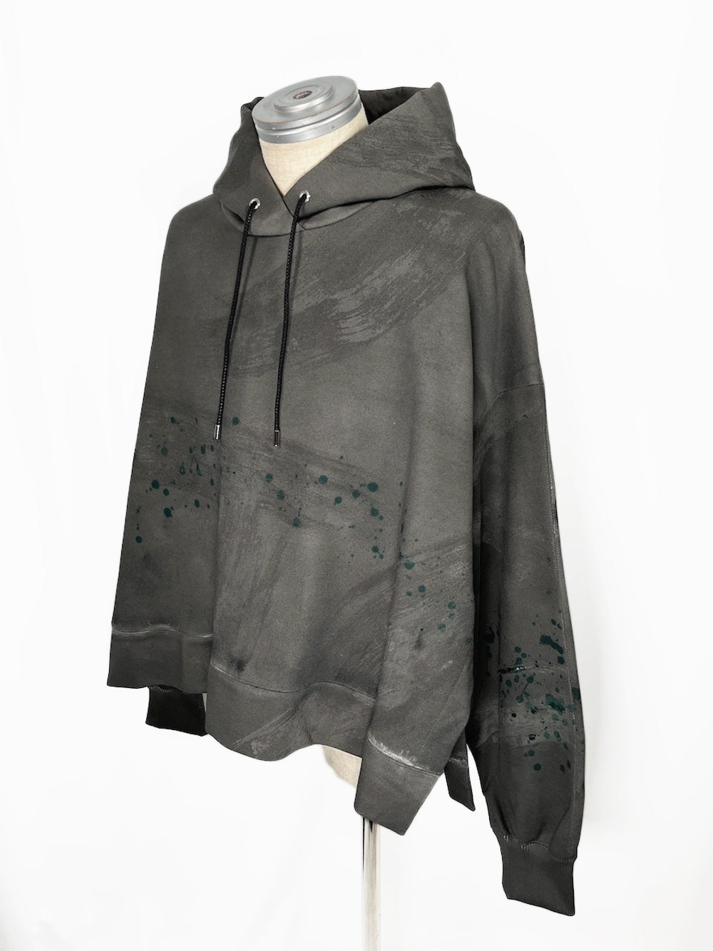 LB23AW-PK01-STC | 3D plaster style pigment hoodie | IRON 