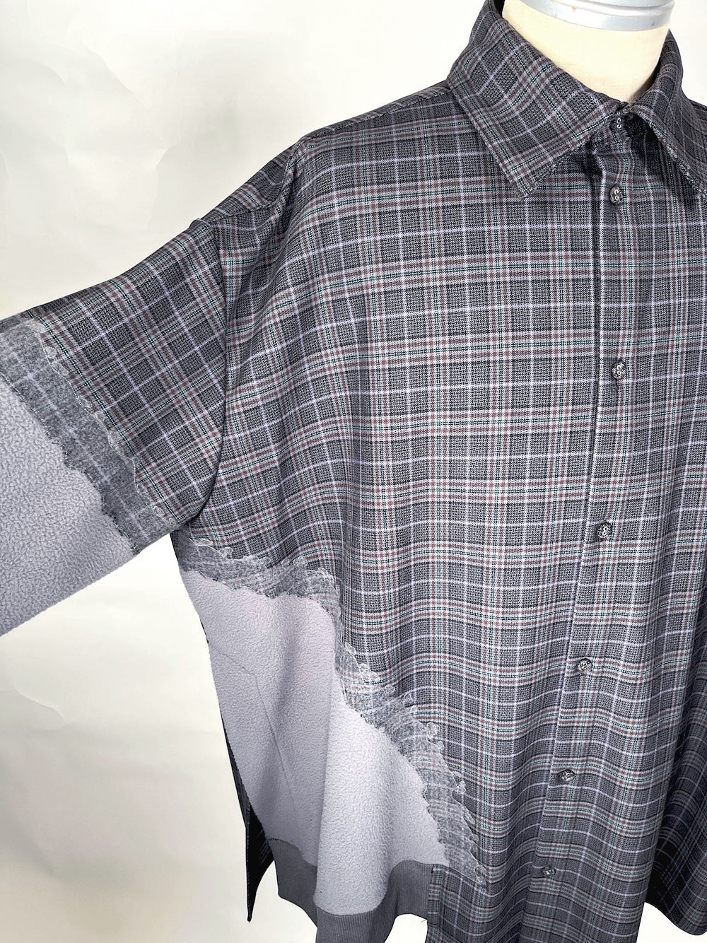 LB23AW-SH01-NDP-CK | ニードルパンチドッキングシャツ | CHECK×GANGER