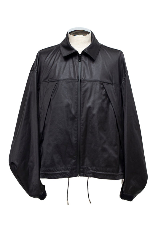 <LAST 1点> LB24AW-BL01-EMBLTH | FAKE-FAKE LEATHERサイドジップベントCWUジャケット | BLACK