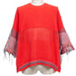 *Limited Edition* LB24SS-KNPS01-TRA-TE | Thread Intarsia Summer Knit Crew Neck | RED ORANGE 