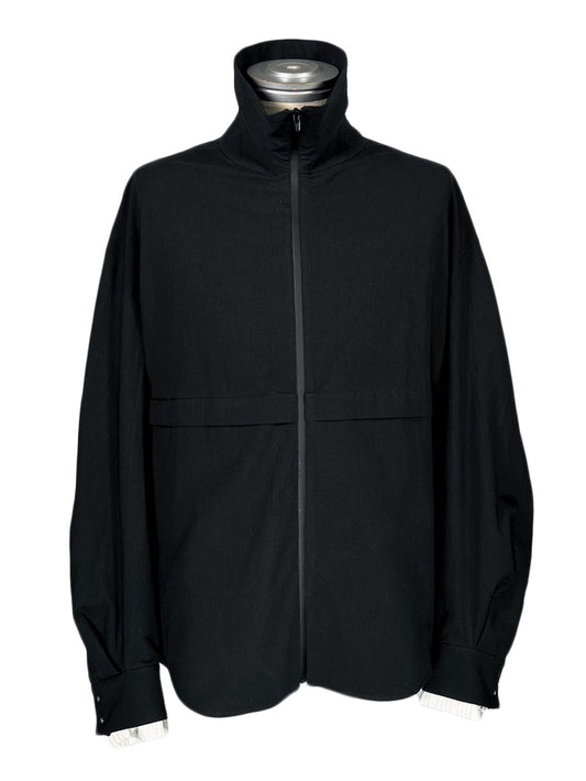 LB24AW-SHBL01-OMS | Omi Sable Track Shirt Blouson | BLACK