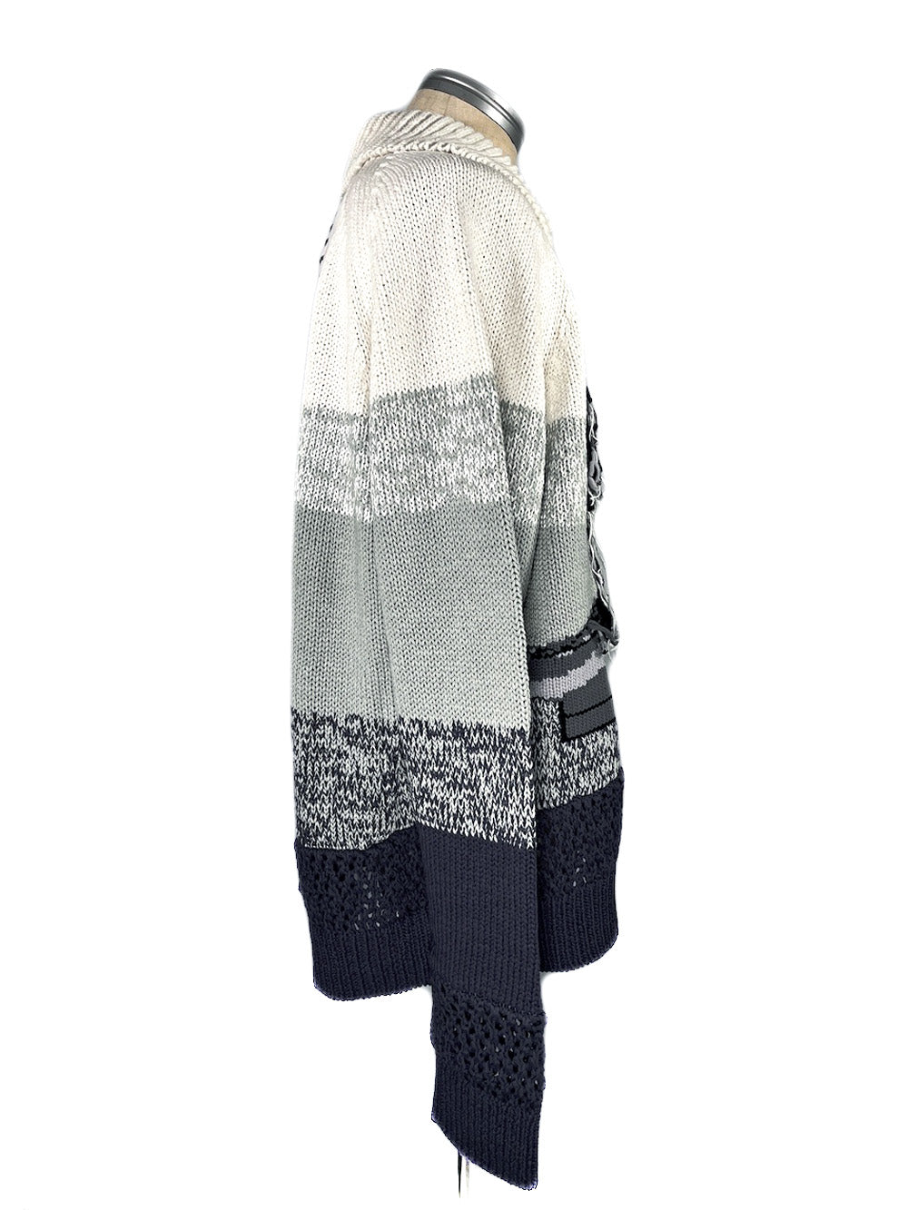 LB24SS-KNSH01 | Intarsia knit shirt cardigan | WHITE 