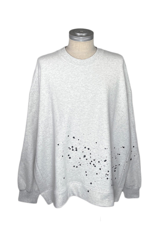 LB24SS-PO05-SFR-HP | Hand-painted sweatshirt pullover | WHITE MARL 
