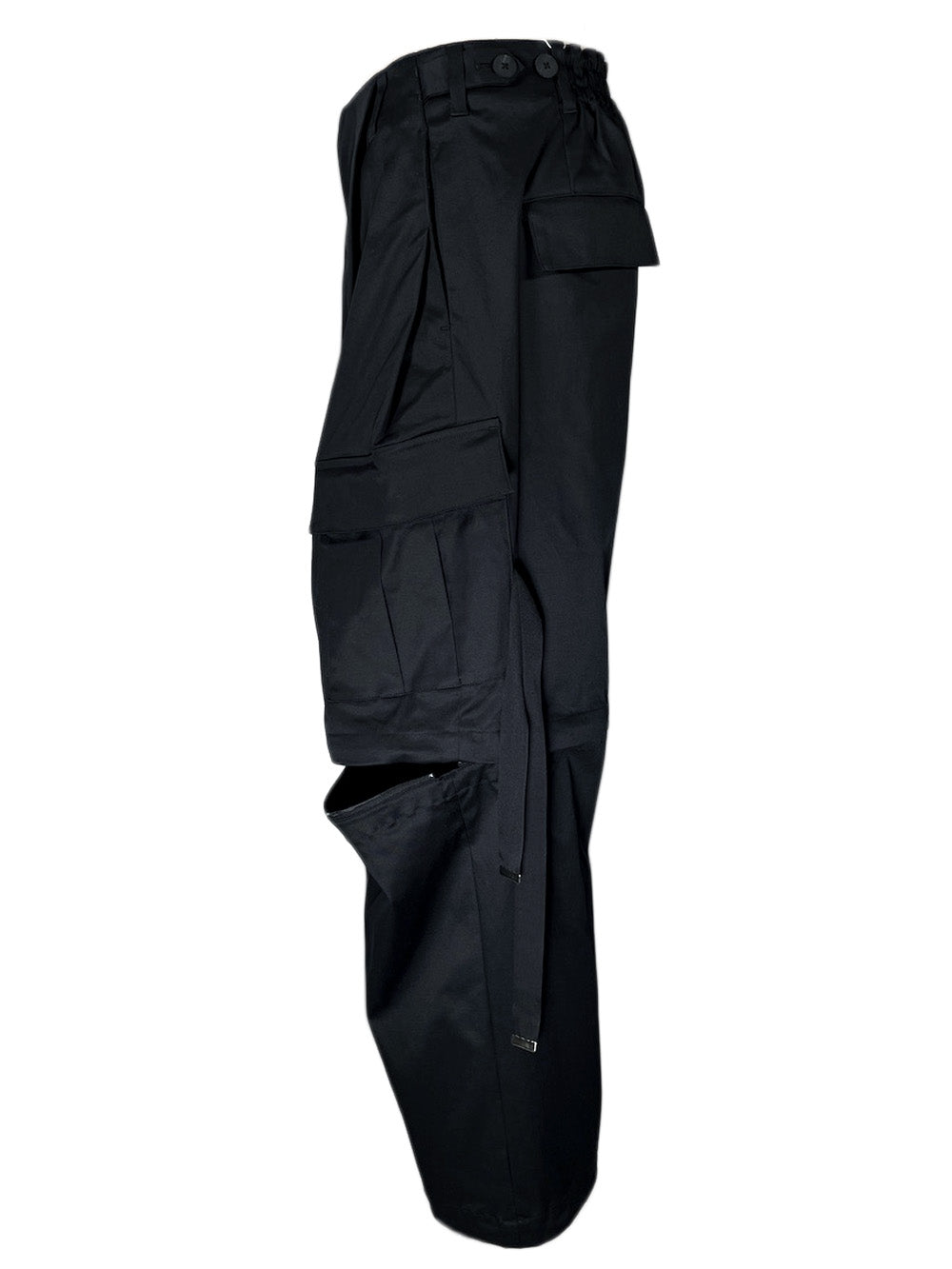LB24SS-PT05-OCS | Detachable wide cargo pants | BLACK 