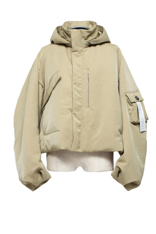 LB25AW-BL03-VTN | QUOISM®️パッティングショートフードブルゾン | BLOND