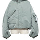 LB25AW-BL03-VTN | QUOISM®️パッティングショートフードブルゾン | SKY GRAY