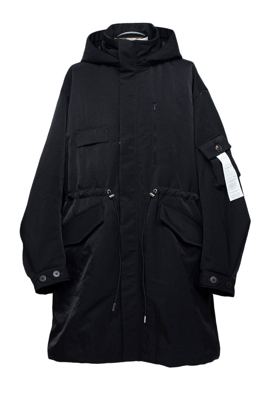 <LAST 1点> LB25AW-FC01-VTN | QUOISM®️パッティングフィッシュテールコート | BLACK