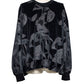 LB25AW-PO08-PVL | 3D Printed Velour Jersey Pullover | BLACK