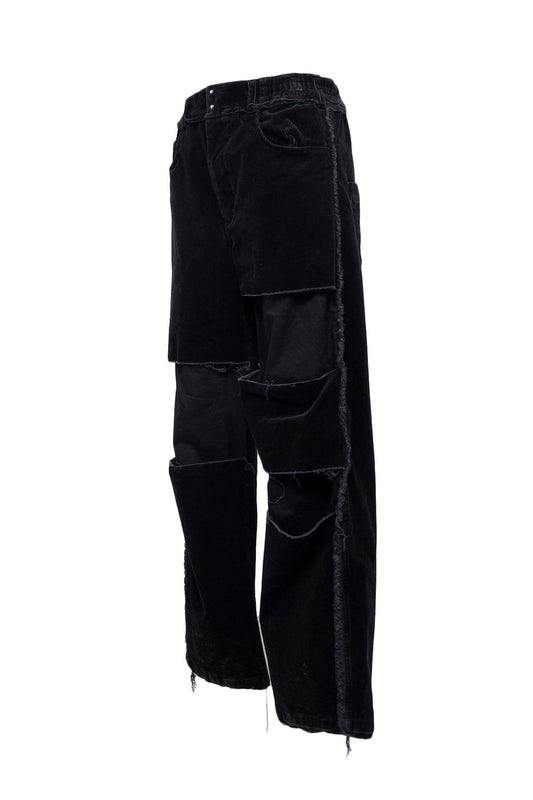 LB25AW-PT02-CDR | Reconstructed 5-Pocket Pants (Corduroy) | BLACK