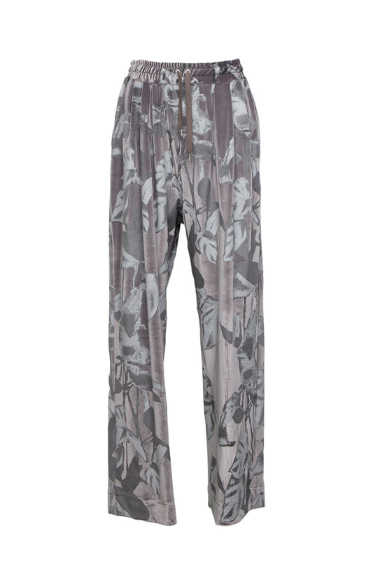 <last>
 LB25AW-PT08-PVL | 3D Printed Velour Jersey Easy Pants | Charcoal</last>