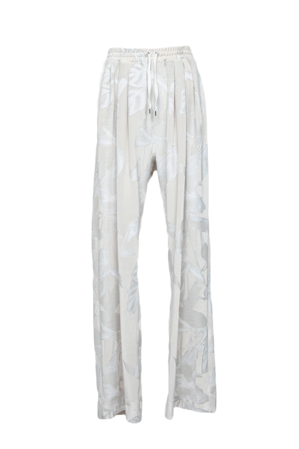 LB25AW-PT08-PVL | 3D Printed Velour Jersey Easy Pants | Off White