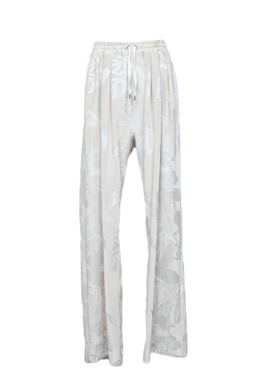 LB25AW-PT08-PVL | 3D Printed Velour Jersey Easy Pants | Off White
