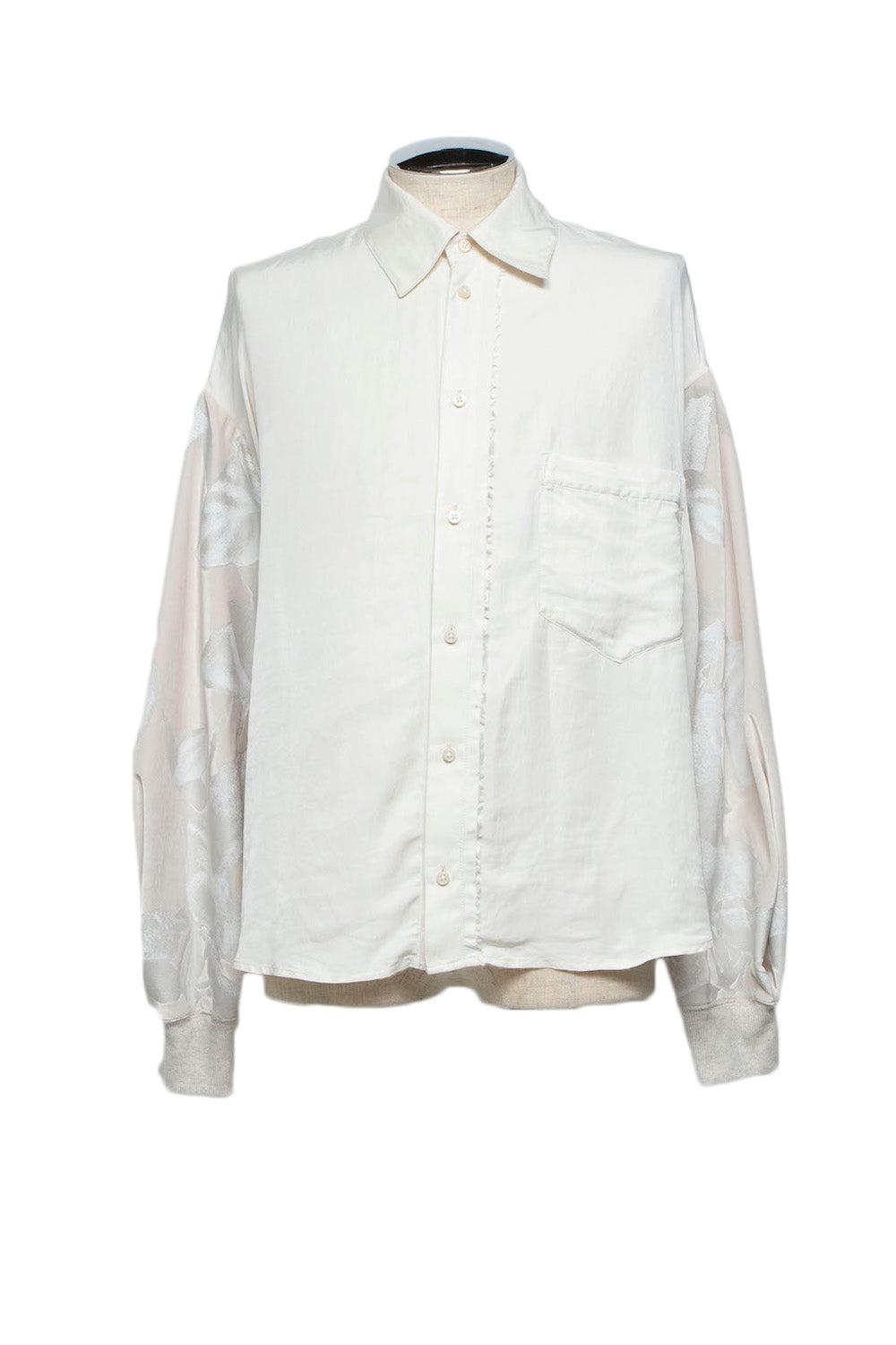 <last>  
LB25AW-SH08-SPV-PVL | Velour Jersey Sleeve Easy Shirt | OFF WHITE x OFF WHITE</last>