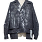<LAST 1点> LB25AW-SH09-HKW | ウォッシュドホイルコーティングショートトレンチジャケット | STEEL GRAY