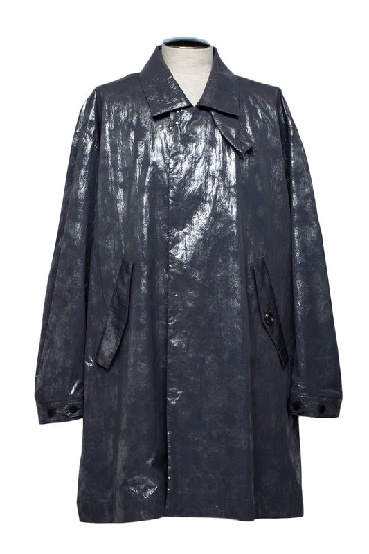 <LAST 1点> LB25AW-SHCO01-HKW | ウォッシュドホイルコーティングステンカラーライトコート | STEEL GRAY