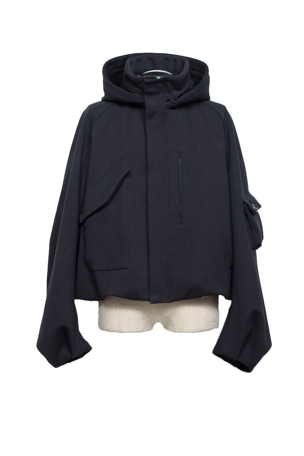 LB26AW-BL03-DFB | DOWN FABRICショートフードブルゾン | BLACK