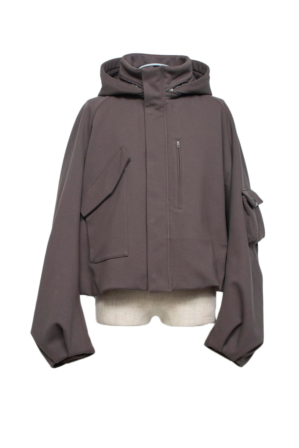LB26AW-BL03-DFB | DOWN FABRICショートフードブルゾン | BROWN
