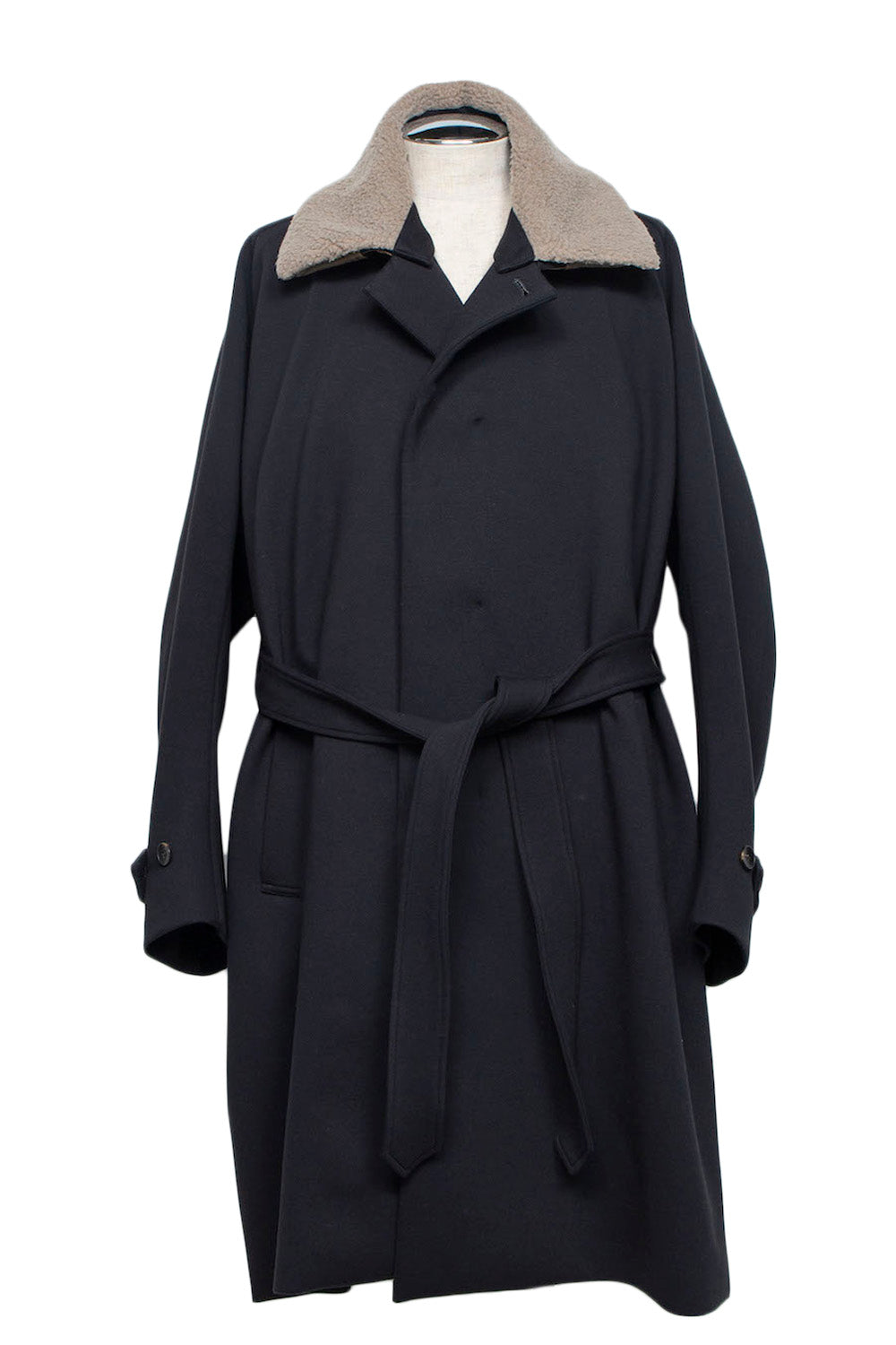 LB26AW-CO10-DFB | DOWN FABRICステンカラーコート | BLACK