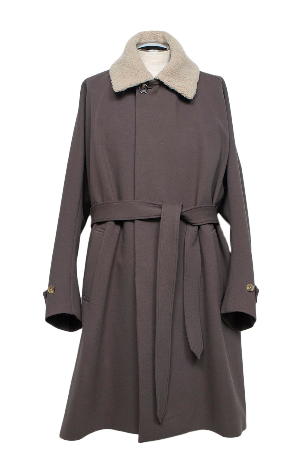 <LAST 1点> LB26AW-CO10-DFB | DOWN FABRICステンカラーコート | BROWN