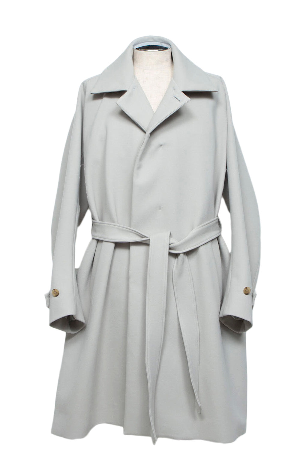 <LAST 1点> LB26AW-CO10-DFB | DOWN FABRICステンカラーコート | LIGHT GRAY