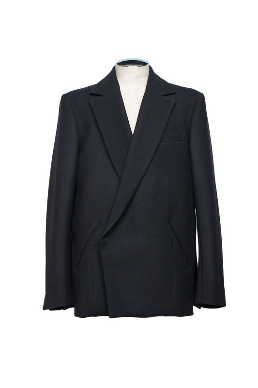 LB26AW-JK11-LTD | ノッチドラペルダブルブレストテーラードジャケット | BLACK